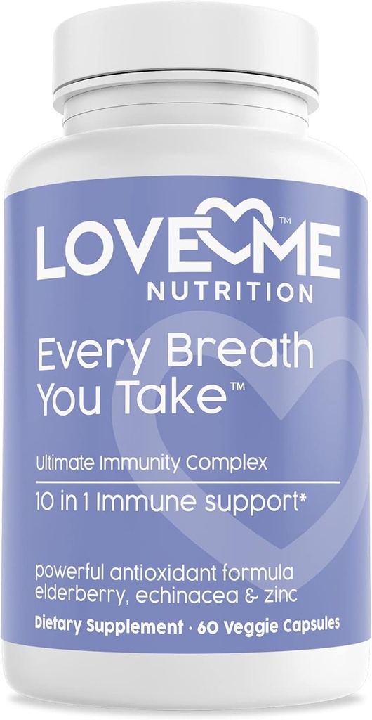 Immune Support Supplement – Natural Ingredients for Immune System Support (60 Capsules) – Immune Booster Containing Elderberry, Vitamin C & E, Zinc and Echinacea for Adults