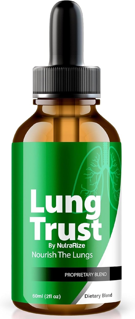 NutraRize Lung Trust Drops, Herbal Liquid Drop, Un integratore nutrizionale si può fidare, tutta la formula naturale per la salute respirazione e polmonare, pulizia e disintossicazione, recensioni (30 Serve)