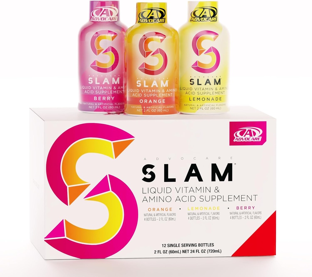 Contient de la vitamine B-12, B-6, acide folique et plus - Orange, Berry & Cimonade - 12 bouteilles