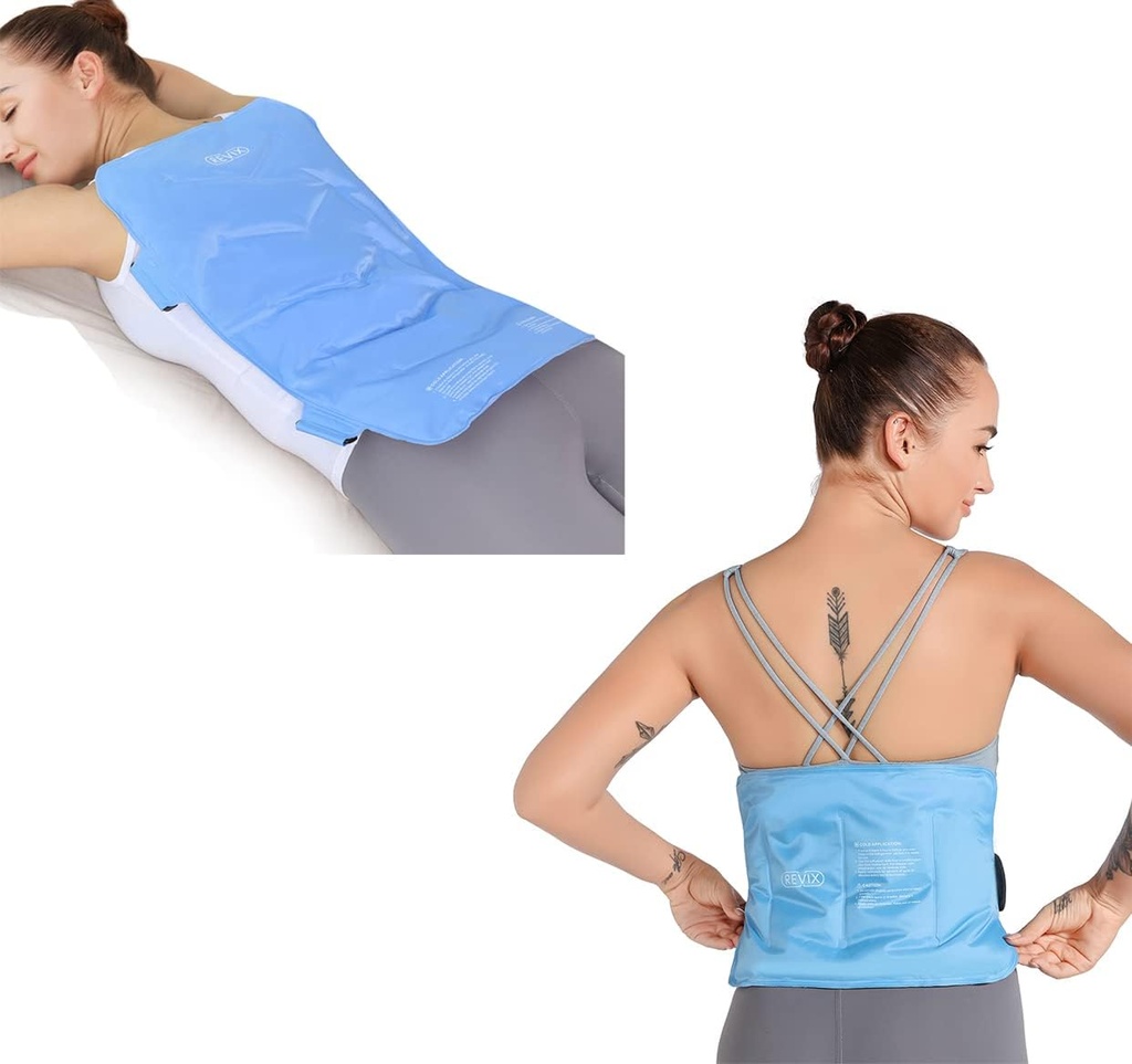 REFIX Pack Ice Back complet pour blessures réutilisables et pack Ice Gel pour blessures au dos inférieur