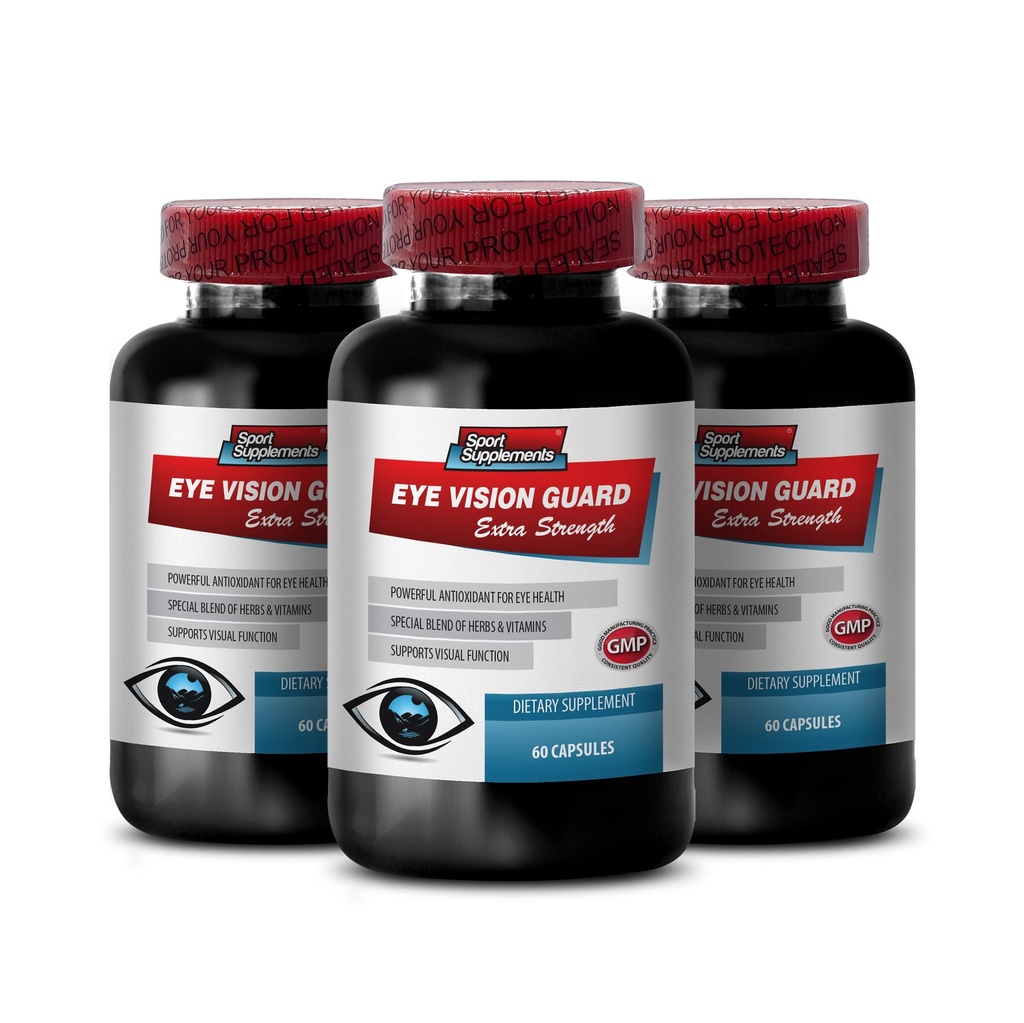 Eye Formula Lutein & zeaxanthin - Eye Vision Guard - Extra Strength, Integratore di mirtilli, Vitamine di occhio per la visione, Estratto di mirtilli per gli occhi, Pillole di sostegno della visione, Lutein con Bilberry, 3B 180 Caps
