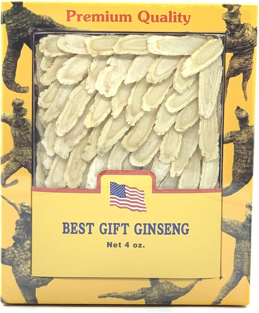 Grade A+ Hand Ausgewählte American Ginseng Slice Medium 4oz Feld verseucht