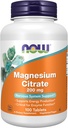 MAINTENANT Compléments alimentaires, Citrate de magnésium 200 mg, Fonction enzymatique*, Support du système nerveux*, 100 comprimés