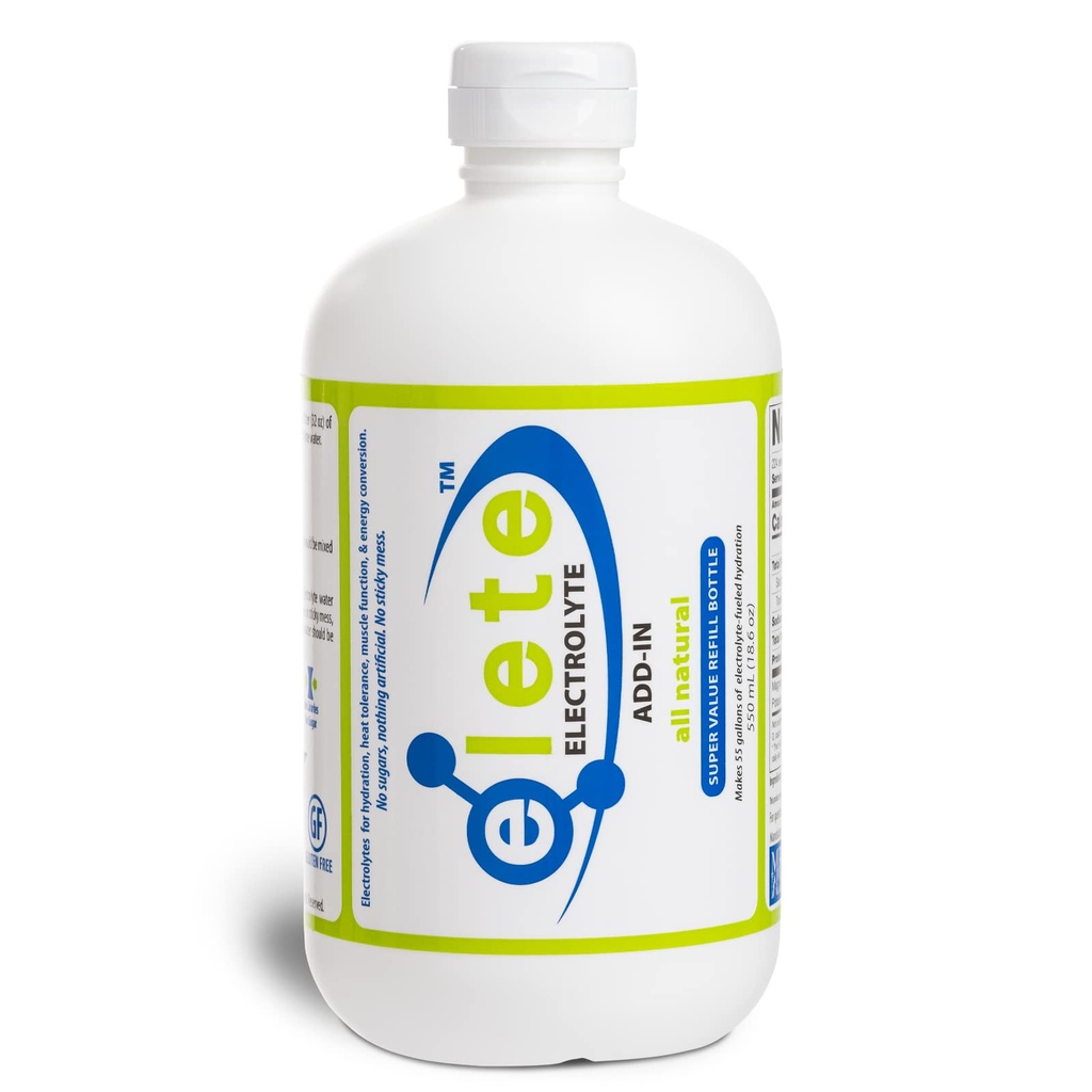 elete Elektrolyt Add-in Hydration Tropfen | Natrium, Magnesium, Kalium & Trace Minerals | Unflavored, Alle natürlichen | Leg und Muskel Cramp Relief | Transformieren jeden Drink in einen Sportgetränk, 18.6oz