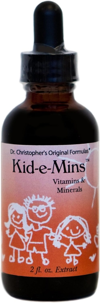Christopher's Original Formeln Kid-E-Mins Vitamine & Minerals, Natürliche Orange Flavor, Kids Liquid Multivitamin, 2 Unze
