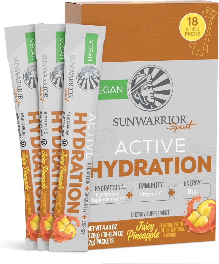 Sunwarrior Hydratation Poudre Electrolyte Packets Poudre B12 Elderberry.