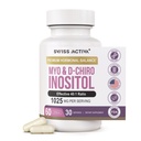Schweizer Activa+ Labs Myo Inositol Supplement & D-Chiro Inositol Supplement - Premium Hormon Balance für Frauen & PCOS Ergänzungen - Regulate Menstrual Cycle - Ovarian Support - 30 Tage Versorgung