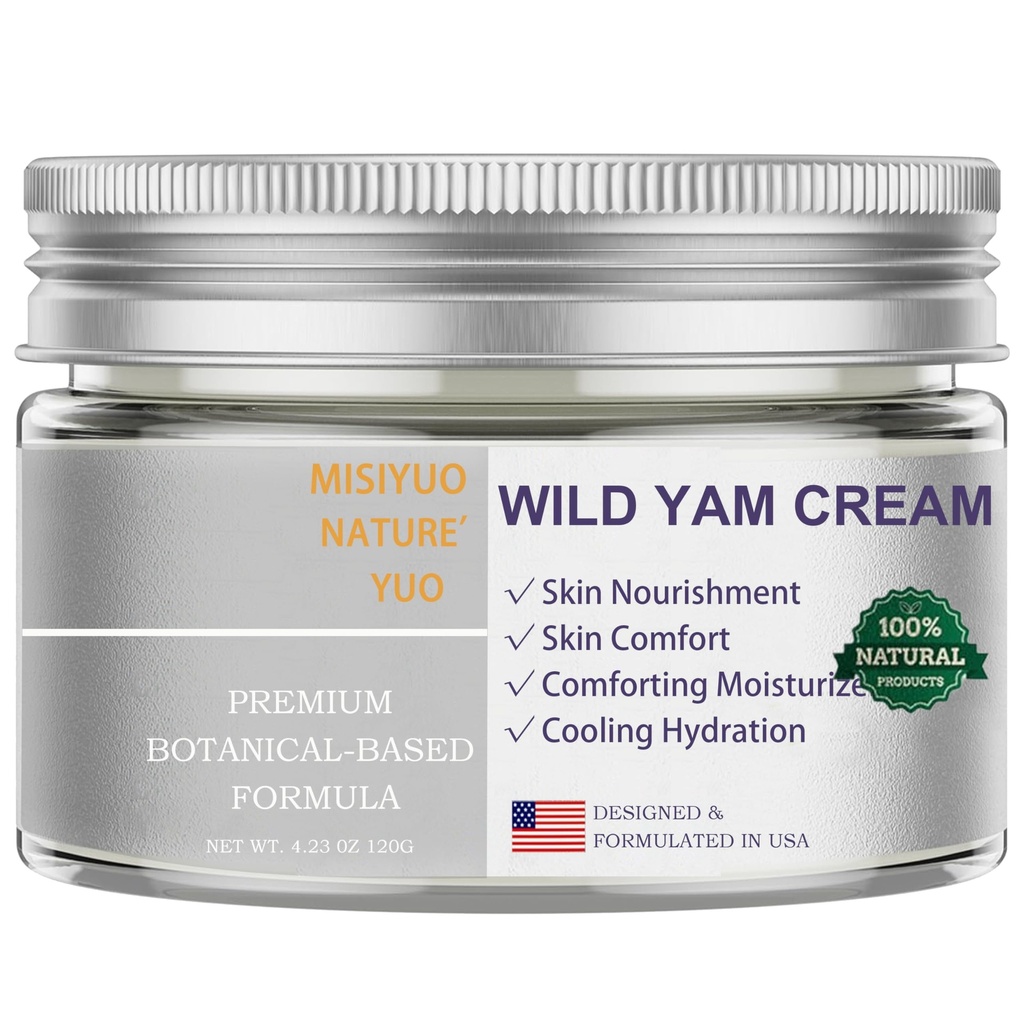 Crema di Yam selvatica biologica per le donne - Soothing Skin Comfort, Ingredienti naturali, 120g