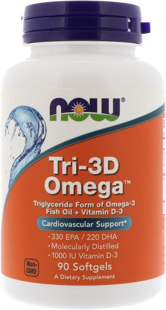 Jetzt Lebensmittel jetzt Lebensmittel, (3 Pack) Tri-3D Omega, 330 EPA/220 DHA, 90 Softgels