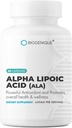 Alpha acide lipoïque 650mg, soutient la santé antioxydante et la santé globale, favorise la santé globale et le bien-être, ALA 60 Capsules - Fabriqué aux États-Unis - végétalien, non-OGM, sans gluten
