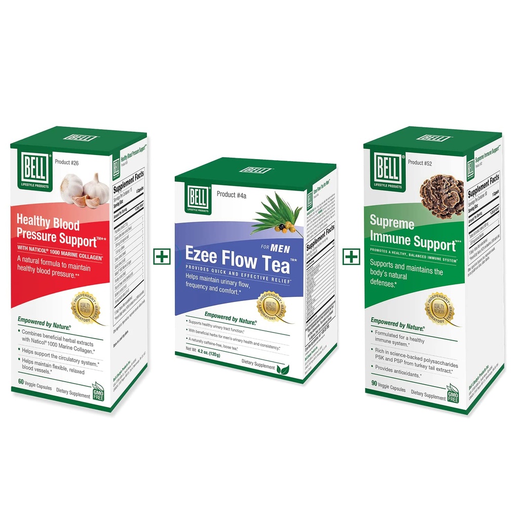 Bell Bundle – Supreme Immununterstützung, Ezee Flow Urinary Support Tea &Healthy Blutdruck-Unterstützung– 25 Jahre um die Welt, direkt vom Hersteller verkauft