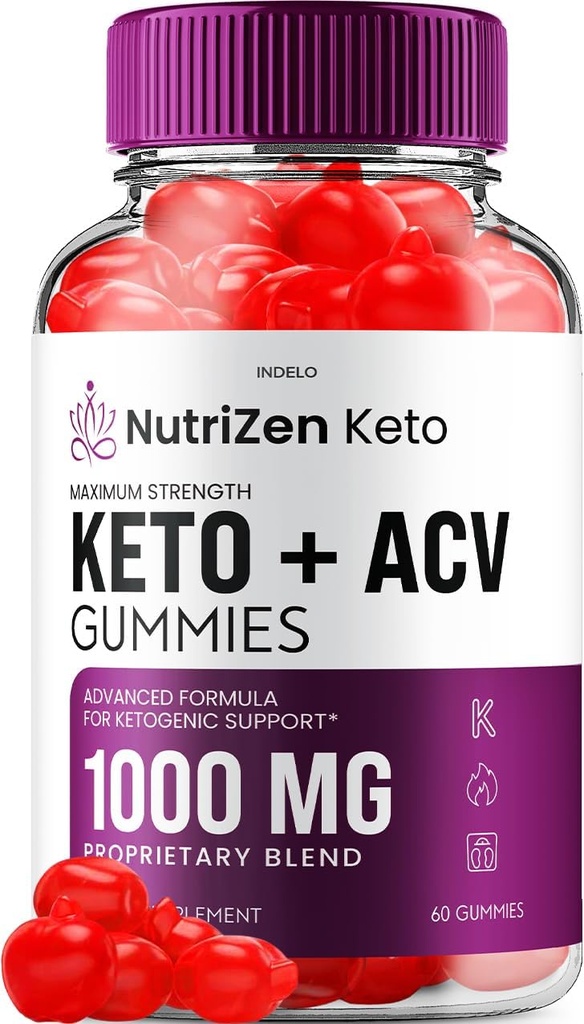 NutriZen Keto ACV Gummies - Advanced Formula Nutri Zen Keto Plus ACV Gummies Aceto di sidro di mele Keto Nutrizen ACV Gummies Integratore alimentare Recensioni Uomo Donne (60 Gummies)