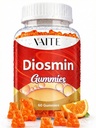 VAITE Diosmin 1000mg - Suppléments de soutien de la veine pour les veines varices - Supplément santé des jambes Formule Venous Optimizer, Citrus Bioflavonoïdes, Aide à la circulation pour les jambes, Chews Gummy, 60 Gummies végétaliens