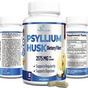 Psyllium Husk Nahrungsfaserergänzung 2175mg, Non-GMO, 90 Kapseln