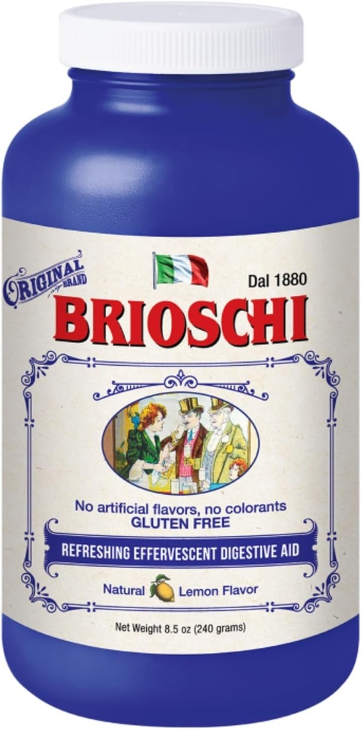 Brioschi italienische Zitrone geflammt Effervescent Heartburn, Upset Stomach, Säure Verdauung, 8,5 Unze Flasche