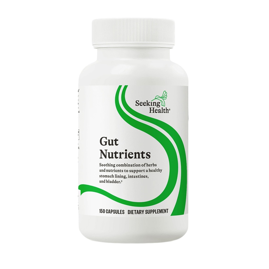 Seeking Health Gut Nutrients, Digestive and Gastrointestinal Support, Glutamine-Free Supplement, Vegan and Vegetarian (150 Capsules)*