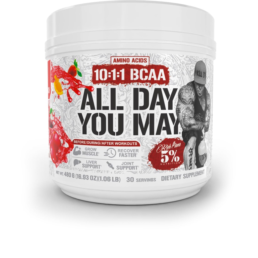 5 % Nutrition Riche Piana AllDayYouMay BCAA Powder.