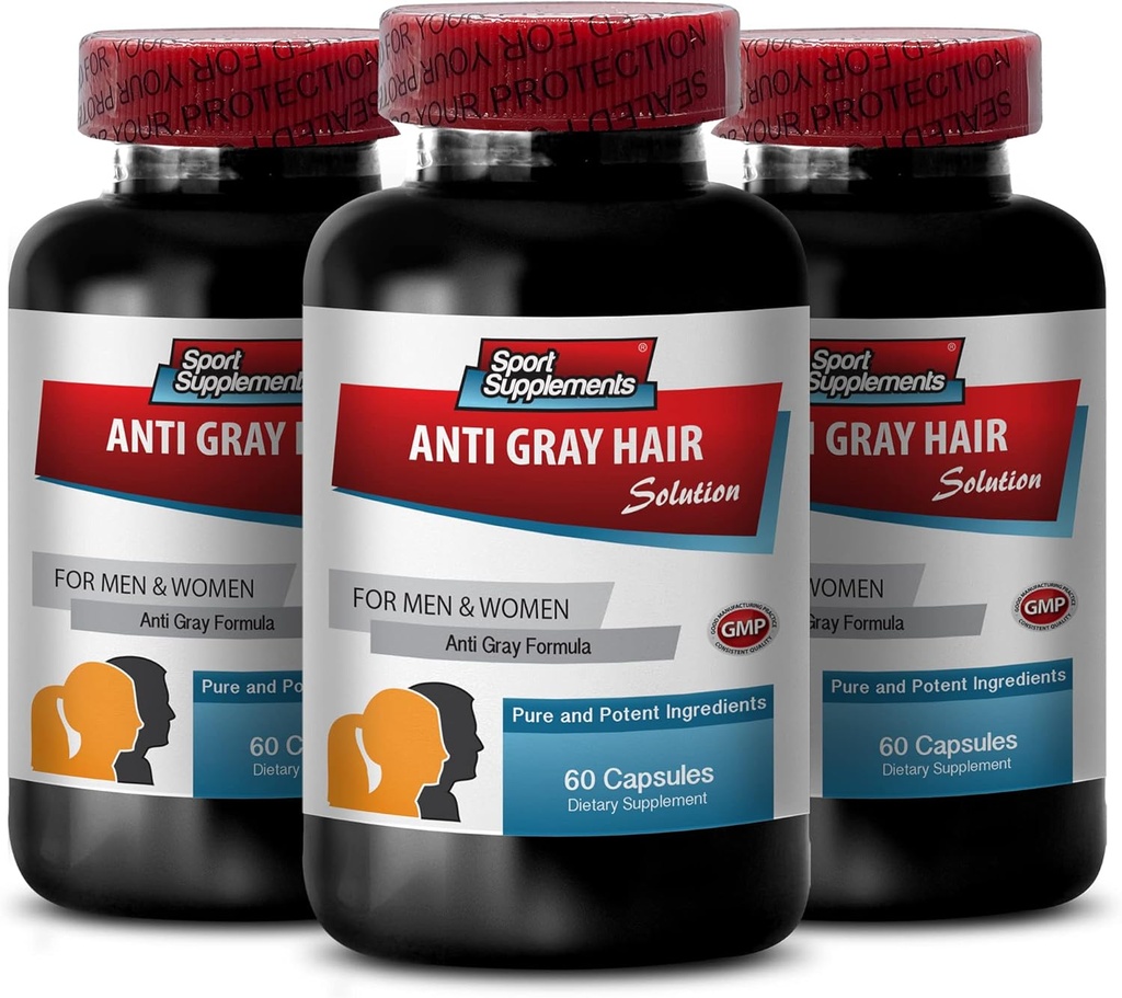 Biotin Pillen für Haarwachstum - Anti-Grün-Haar - Chlorophyll-Pulver, Grau-Haar-Haar-Restore, Reverse Gray-Haar-Ergänzungen, Reverse Gray-Haar für Männer, Reverse Gray-Haar für Frauen 6B 360C