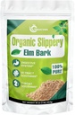Slippery Elm, Slippery Elm Powder Organic, Elm Bark Made in Inner Bark - 1 Pound (349 Servings), Erbe naturali Aiuta Soothe La gola e la tosse & Digestivo, Diarrea - 100% Pure & Vegan