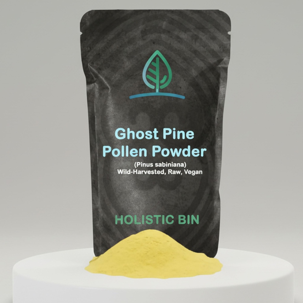 Pine de Pine de Pine biologique de qualité pharmaceutique, sauvage récoltée, Golden California Pine Pollen.