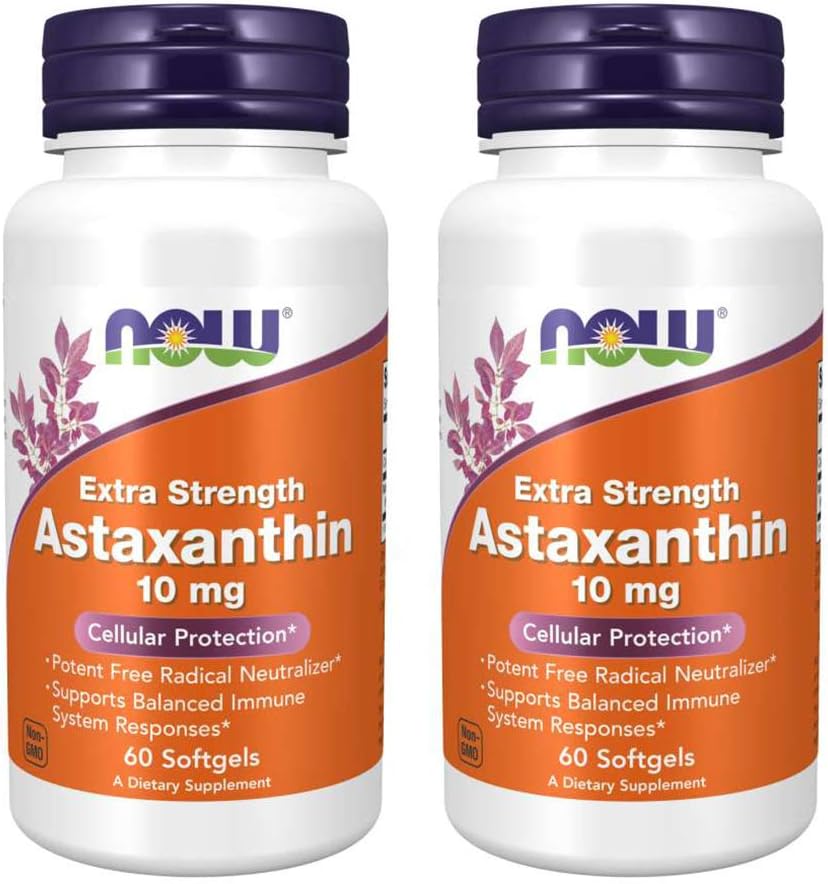 JETZT Lebensmittel Astaxanthin 10mg 60 SoftGels (2 Pack)