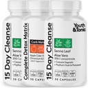 Giovani & Tonico Pulitore Extra Colon & Complete Detox Matrix | Fibre Lassatives ACV Chromium Glucomannan | per la perdita di rifiuti, Break The Plateau, Bloating
