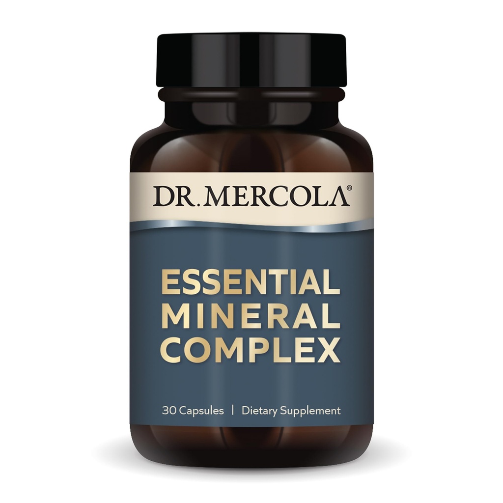 Dr. Mercola Essential Mineral Complex - Supporta la salute cellulare e le funzioni vitali - Zinco, Selenio, Rame, Manganese, Cromo, Molibdeno, Boron - 30 capsule