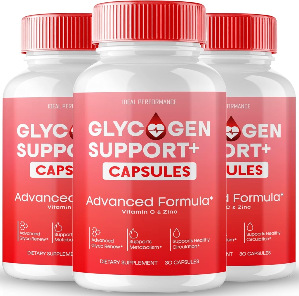 Glycogen Support Capsules, Advanced Formula Support Supplement, Tutti i Pillole Naturali di Formula per Mantenere Livelli Sani, Totale Benessere - Massima Forza, Pillole di Supporto di Glycogen Recensioni (3 Pack)