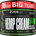 Crème de chanvre Crème de soulagement maximale de la force 8 OZ - Relieve Knee, Hip, Joint, Muscle & Lower Back Pain Support.