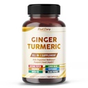 Ultra Ginger & Turmeric Aids Verdauung & Unterstützt Herzgesundheit – Inklusive Cayenne Pfeffer, Zitronenbalsam, Zimt, Pfefferminz, Grüner Tee - Made in the USA- 150 Kapseln