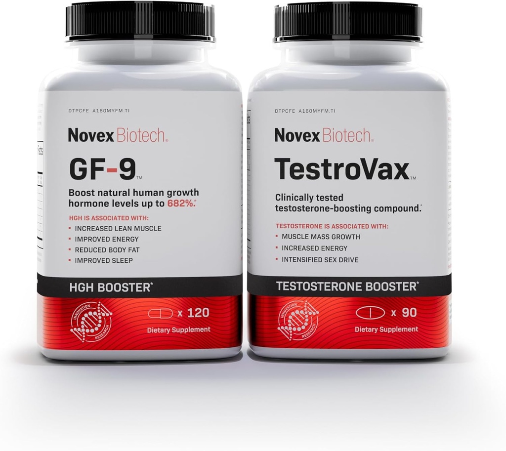 Novex Biotech Legacy Stack 30-Tage-Versorgung – Erhöhen Sie sowohl GH als auch Testosteron natürlich, um Energie, Antrieb und Leistung zu unterstützen