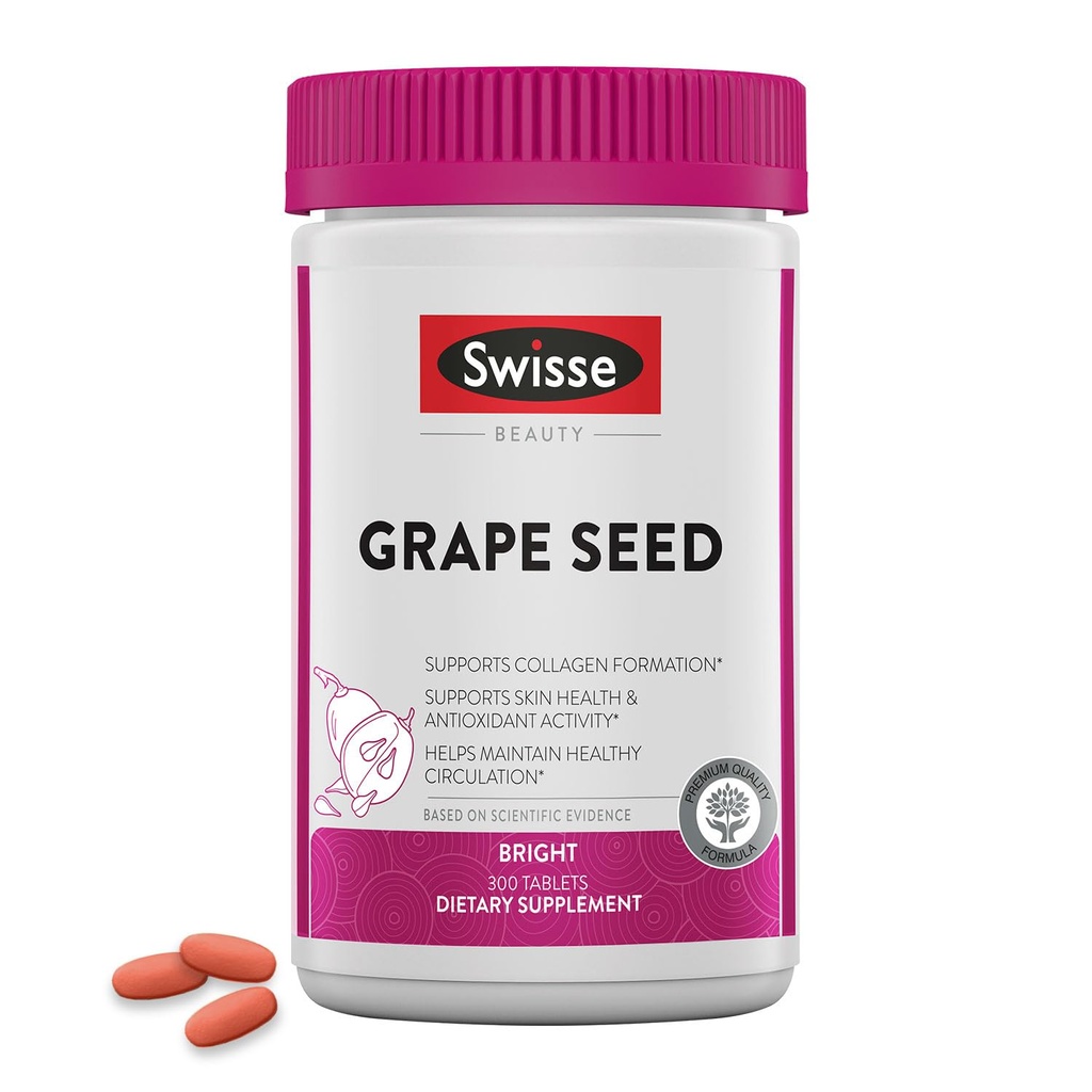 Swisse Grape Capsules d'extrait de graines de raisin Antioxydant supplément à base de plantes