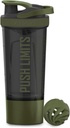 Artoid Sports Protein Shaker Bottiglia, 24-Ounce, Dual Mixing Technology, BPA Free, Nero/Moss Verde