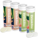 Drinklits Ginger-Lime & Lemon-Lime Elektrolyt Tablets (4) Tube Bundle | Daily Hydration Combo Pack | Great Taste – 0g Zucker – Natural Sports Drink | 40 Servierungen - 10 Tabletten pro Tube