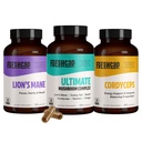 FreshCap Pilze Beliebte Pilze Bundle, Kapseln (Lions Mane, Cordyceps, Ultimate Mushroom Complex) Kapseln
