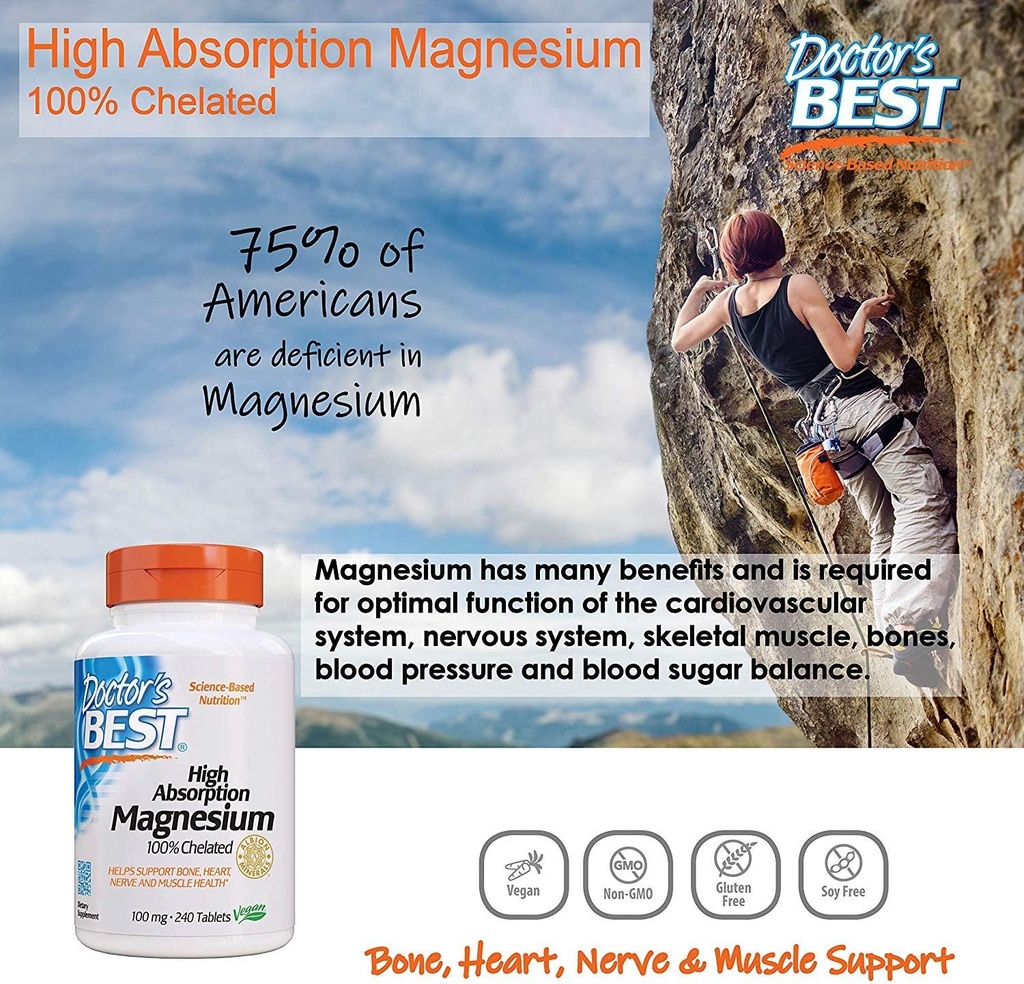 Hohe Absorption Magnesium Glycinat Lysinate FamilyValue 2Pack (240 Tabletten) XOX#Doctor's