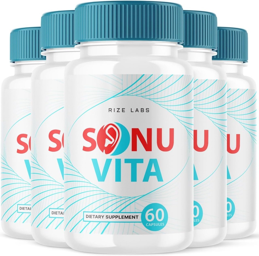 rize labs Sonu Vita Nahrungsergänzung, Hörgerät Formel, maximale Stärke Kapseln, Unterstützt gesundes Leben - Paket von 5(300 Kapseln)