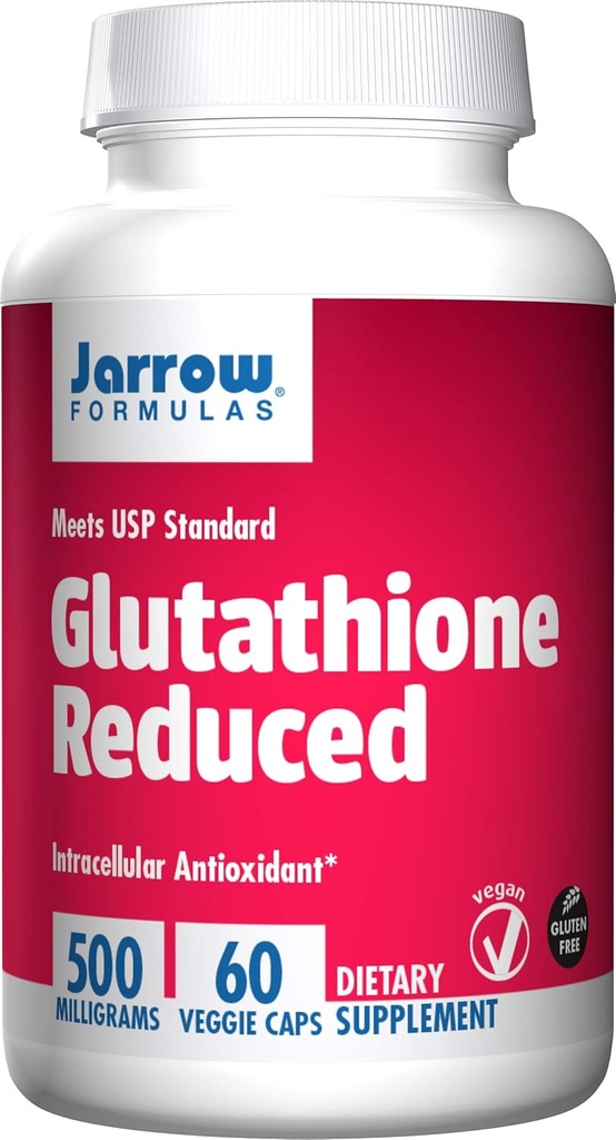 Jarrow Formulas Glutathione ridotto, Supporta la salute del fegato, 500 mg, 60 capsule vegetali