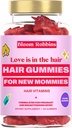 Hair Gummy Pränatale Vitamine für Frauen Schwangerschaft mit Vitamin B6 - Pre Natal Multivitamin für Damen & Folsäure - 60 Pränatale Haargummis mit Folsäure (1Pack)