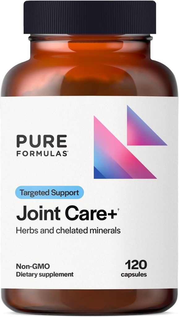 PureFormulas Joint Care + - Premium Joint Support Supplement mit Hyaluronsäure, Glucosamin, MSM, Green Lipped Mussel, Turmeric & More - Non-GMO Formel für Erwachsene (120 Kapseln)