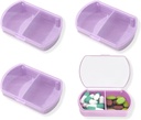 4PCS Piccolo caso Pill Case Travel Pill Box Cute Pill Organizer per Purse Portable Daily Medicine Organizer 2 Supporto per Pill per Vitamine, Olio di Pesce, Integratori