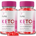 rize labs - Refit Keto ACV Gummies per la perdita di peso avanzata con Aceto di sidro di mele, Supplemento, Aiuta a ridurre il grasso della pancia, per la forza extra (120 Gummies)