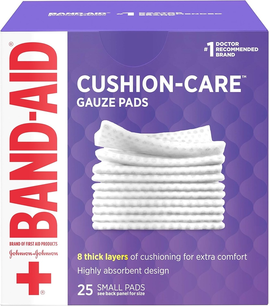 Band-Aid First Aid Gauze Pads, 2 in x 2 in, 25 ea (Pack of 1)