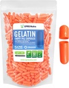 XPRS Nutra Größe 0 Leere Kapseln - 500 Graf Leere Gelatine Kapseln - Pillen DIY Kapsel Füllung - Pure Bovine Pill Gel Kapseln für Do-It-Yourself Ergänzungen (Orange)