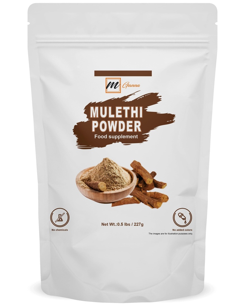 Polvere di vetro di Mulethi/Liquirizia/Glycyrrhiza pura per la salute e la cura della pelle e le formule cosmetiche 227 GMS / 0.5 LBS