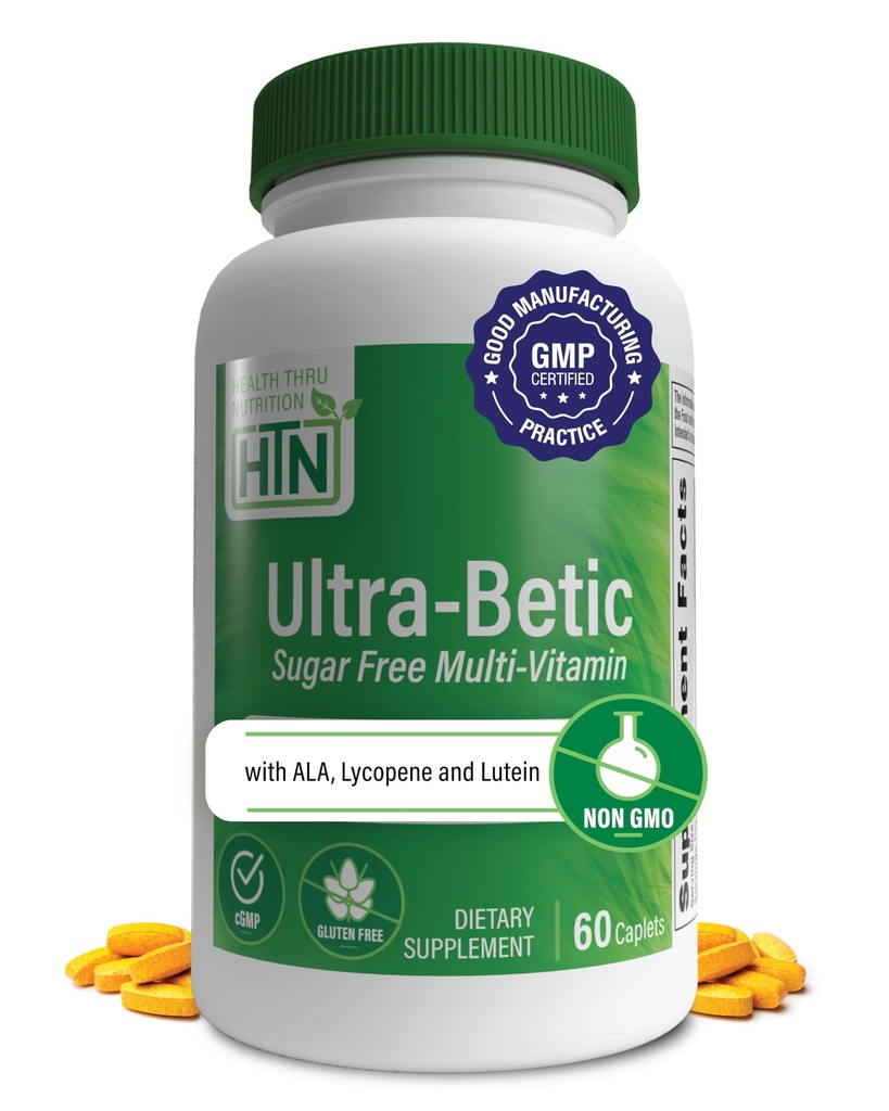 Valore nutrizionale Ultra-Betic Multivitamin 60 Count | Supporta Nerve, Vision, Energy | con ALA, Lycopene | Non-GMO, Clean Label | Terze Parti Testate per Qualità