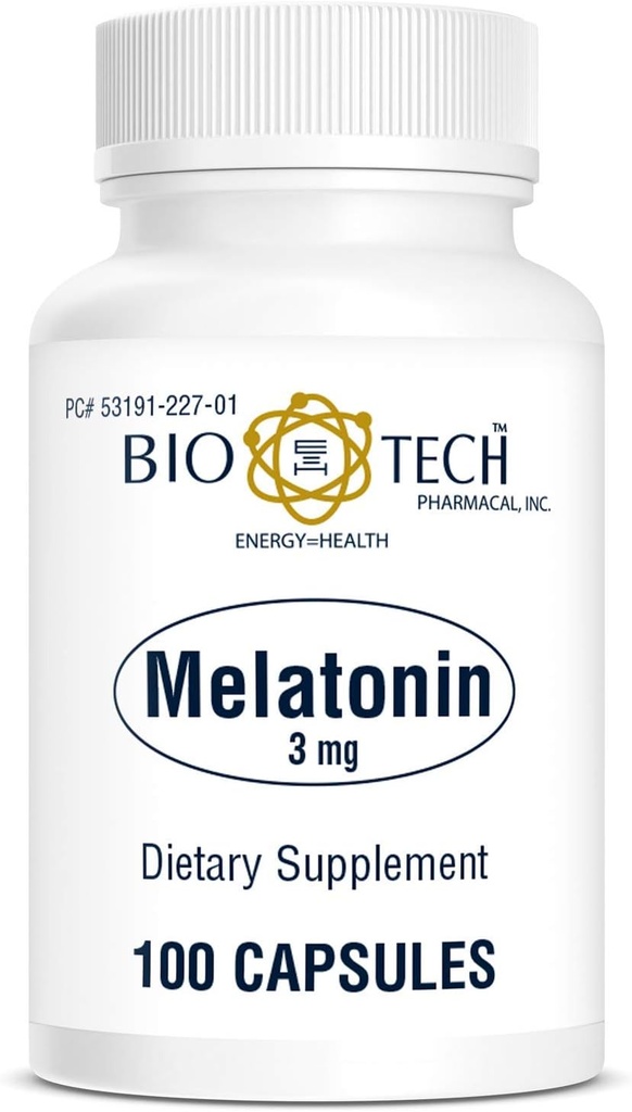 Mélatonine pharmaceutique Bio-Tech (3mg, 100 gélules)