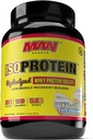Uomo Sport ISO-Proteina Idrolizzata 100% Polvere isolata di proteine del siero di siero puro, Gelato di Vanilla, 1.32 Pound (20 giorni di alimentazione)