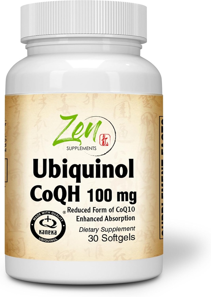 Suppléments Zen Ubiquinol Coq H 100mg - 30-Softgel