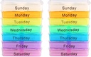 Dispenser Pill, 2 PCS Pill Organizer 4 volte al giorno, 7 giorni Pill Box Portable Travel Pill Case Confronti Stackable Personal Medicine Organizer for Vitamins Fish Oils Pills Supplements